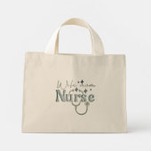 Echtgenote mam Verpleegkundige Gift for Nurse Moed Mini Tote Bag (Achterkant)