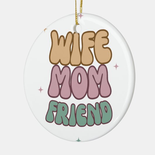Echtgenote mam vriend, Moederdag cadeau, cadeau vo Keramisch Ornament (Links)