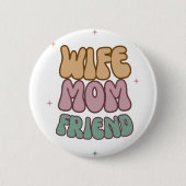 Echtgenote mam vriend, Moederdag cadeau, cadeau vo Ronde Button 5,7 Cm (Voorkant)