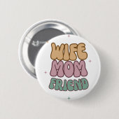 Echtgenote mam vriend, Moederdag cadeau, cadeau vo Ronde Button 5,7 Cm (Voorkant /achterkant)