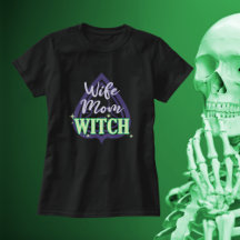 Echtgenote mam Witch-Funny Paarse Green Halloween 