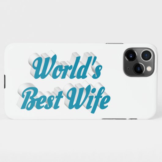 Echtgenote met sky blue text iPhone case Hoesje (Achterkant horizontaal)