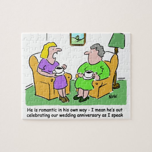 Echtgenote met vriend Discussiërende echtgenoot Ca Legpuzzel (Horizontaal)