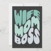 Echtgenote, moeder, baas Moederdag Kaart (Voorkant)