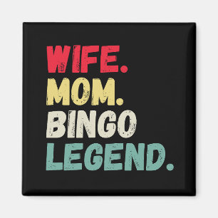 Echtgenote Moeder bingo legende retro vintage grap Magneet