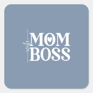 Echtgenote moeder Boss Funny Moederdag Vierkante Sticker