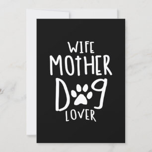 Echtgenote moeder Hondenliefhebber Moederdag Gift Kaart