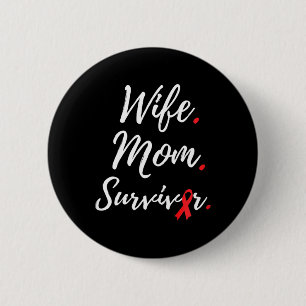 Echtgenote Moeder Overlevende Bloedkanker Bewustzi Ronde Button 5,7 Cm