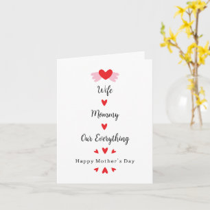 Echtgenote Moeders Onze Alles Cute Moederdag Lief Kaart