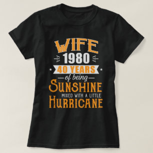 Echtgenote sinds 1980 Gift, 40 jaar huwelijk Jubil T-shirt