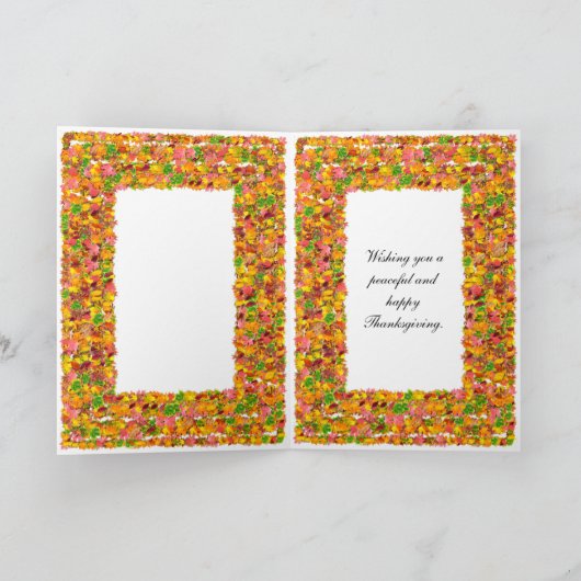 Echtgenote, Thanksgiving wil met valbladeren Feestdagen Kaart (Binnen)