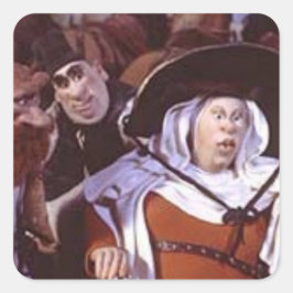 Echtgenote van Bath uit Canterbury Tales - Chaucer Vierkante Sticker