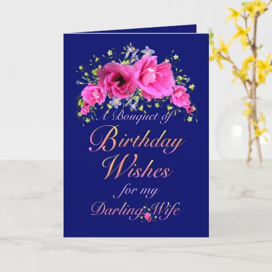 Echtgenote van Birthday Bouquet van Bloemen en Ver Kaart (Gele Bloem)