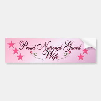 Echtgenote van de nationale roze en rode garde bumpersticker