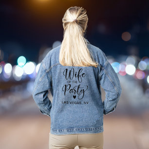 Echtgenote van de partij Las Vegas Bachelorette Pa Denim Jacket