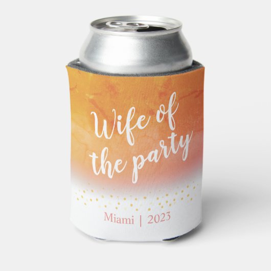 Echtgenote van de partijgenoot Glitter Bachelorett Blikjeskoeler (Blikje Achterkant)