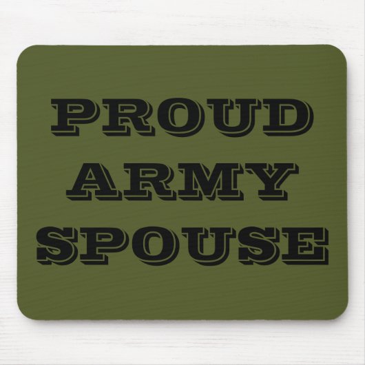 Echtgenote van het leger Mousepad Proud Muismat (Voorkant)