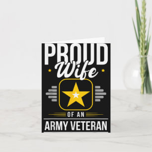 Echtgenote van het leger Veteraan Vrouw Trots Vrou Kaart