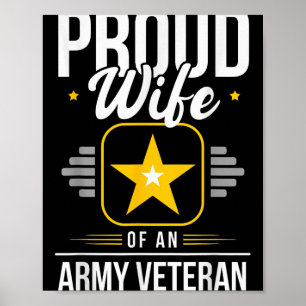 Echtgenote van het leger Veteraan Vrouw Trots Vrou Poster
