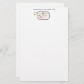 Echtgenote van het roze leger briefpapier (Voorkant / Achterkant)