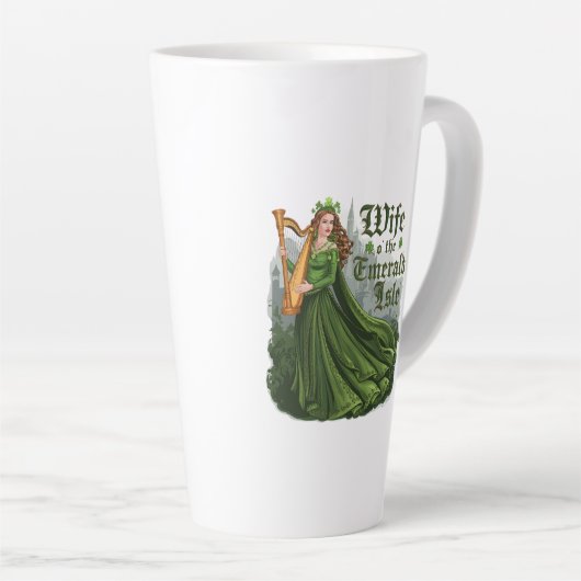 Echtgenote van het smaragdgroene eiland – Keltisch Latte Mok (Rechterhoek)