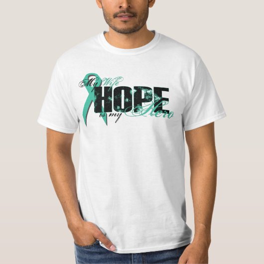 Echtgenote van mijn Hero - Ovarian Hope T-shirt (Voorkant)
