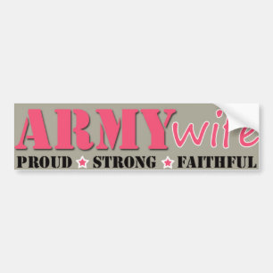 Echtgenote van militair bumpersticker