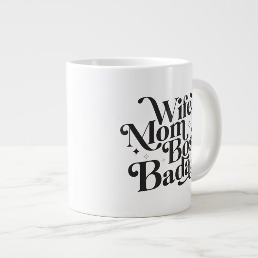 Echtgenote van moeder Boss Badass Funny Sarcastic  Extra Grote Beker (Voorkant rechts)