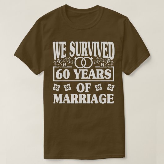 Echtgenote van paren, Jubileum 60th Wedding T-shirt (Design voorkant)