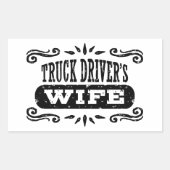 Echtgenote vrachtwagenchauffeur rechthoekige sticker (Voorkant)