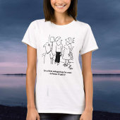 Echtgenote zegt dat echtgenoot op die ongemakkelij t-shirt