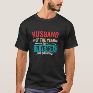 Echtpaar 11 jaar getrouwd - man 11e bruiloft t-shirt
