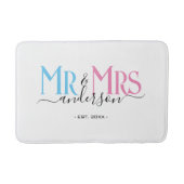 Echtpaar Bruidspaar Huwelijksjubileum Wit Badmat (Voorkant)