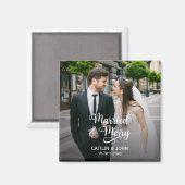 Echtpaar Merry Eerste Kerst Foto Magneet (Voorkant / Achterkant)