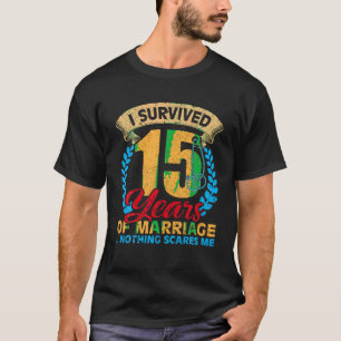 Echtparen Getrouwd voor 15 jaar Grappig 15e bruilo T-shirt