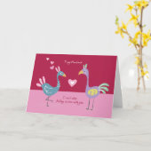 Echtroze Valentijn met grillige kogels Kaart (Gele Bloem)