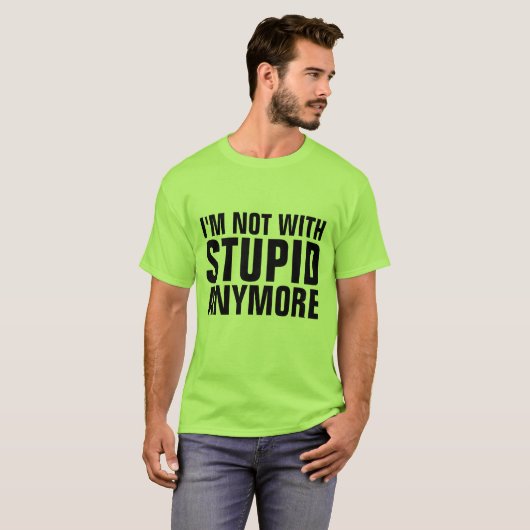Echtscheiding Breakup T-shirts, NIET MEER MET DOM T-shirt (Voorkant volledig)