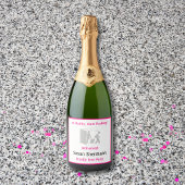Echtscheiding Feest Viering Roze Eindelijk Gratis  Sparkling Wijnetiket