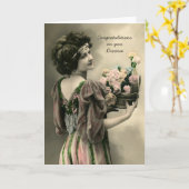 echtscheiding feliciteert met bloemen kaart (Gele Bloem)