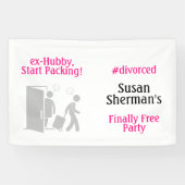 Echtscheiding Party Decor Eindelijk Gratis Grappig Spandoek (Horizontaal)