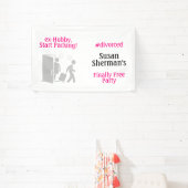 Echtscheiding Party Decor Eindelijk Gratis Grappig Spandoek (Insitu)