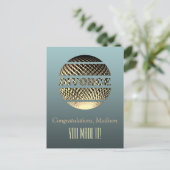 Echtscheiding wenskaart goud platina briefkaart (Staand voorkant)