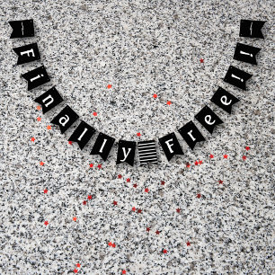 Echtscheidingsfeest Eindelijk Gratis Viering Zwart Vlaggetjes