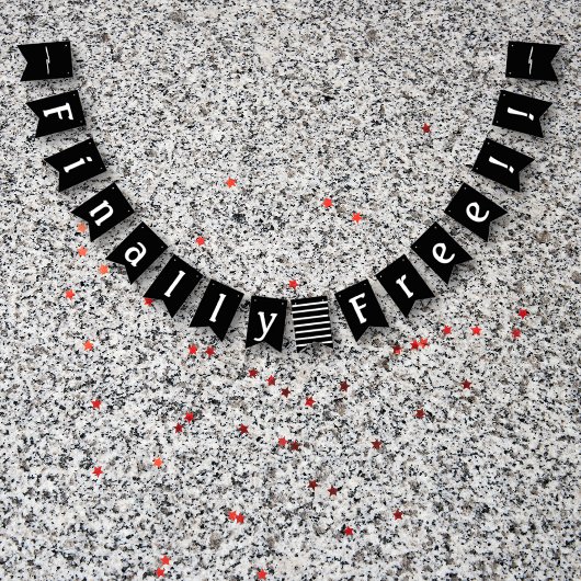 Echtscheidingsfeest Eindelijk Gratis Viering Zwart Vlaggetjes