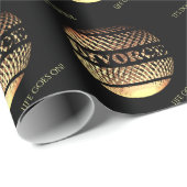Echtscheidingsfeest goud zwart inpakpapier (Rol Hoek)
