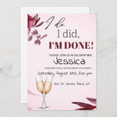 Echtscheidingsfeest uitnodigen kaart (Voorkant / Achterkant)