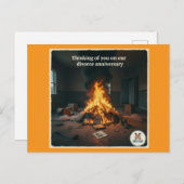 Echtscheidingsverjaardag Feestdagenkaart (Voorkant / Achterkant)