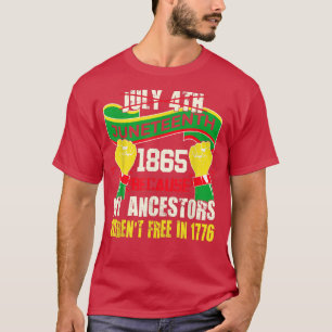 Echttiende 1865 Afrikaanse eerste zwarte geschiede T-shirt