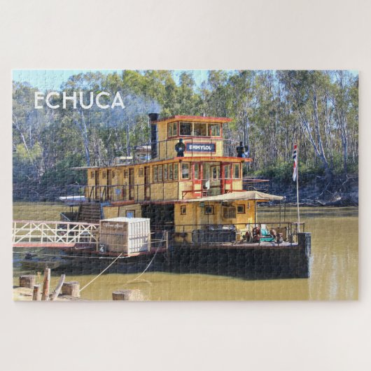 Echuca: Old paddlesteamer, Australië Legpuzzel (Horizontaal)
