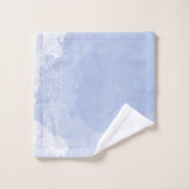 Éclaboussure aquarelle abstraite bleue blanche côt (Gant de toilette)